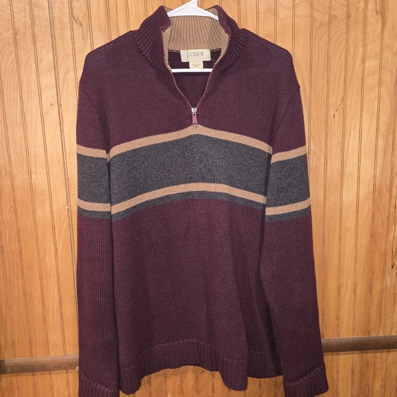 J.Crew Men's Quarter Zipup Sweater Size Large - Picture 1 of 3